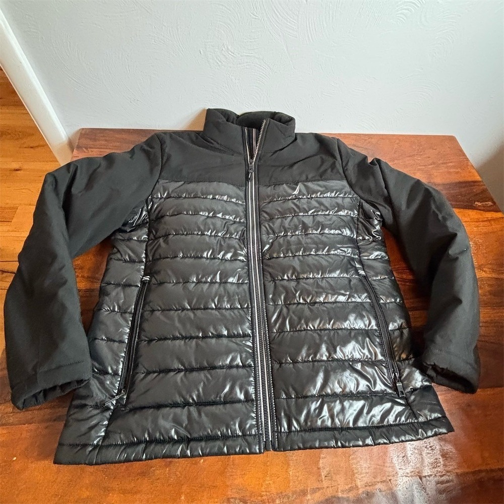 Nautica Men's Quilted Puffer Jacket Black Size M Wind/Water‎ Resistant